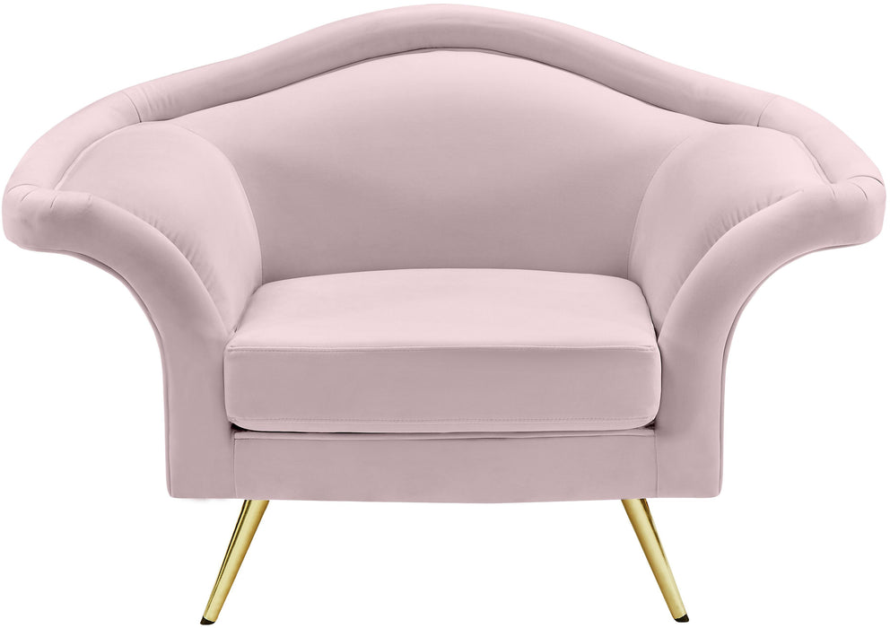 Lips Pink Velvet Chair