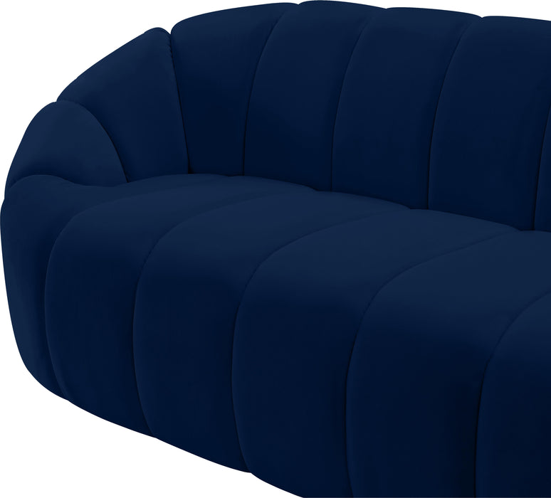 Elijah Navy Velvet Sofa