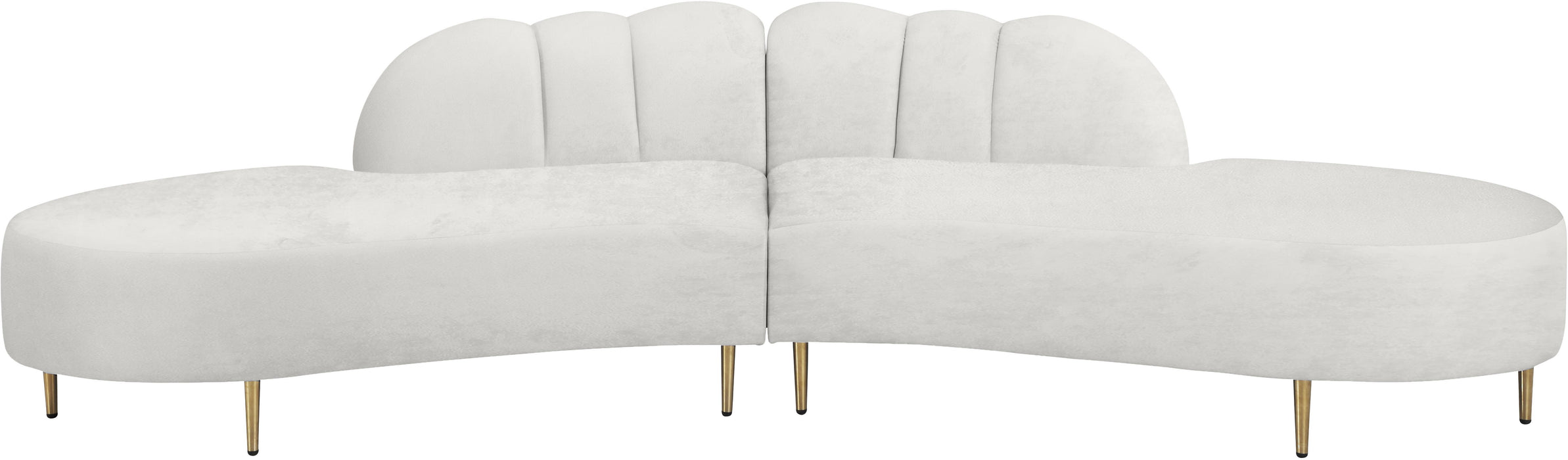 Divine Cream Velvet 2pc. Sectional