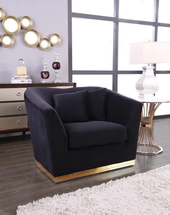 Arabella Black Velvet Chair