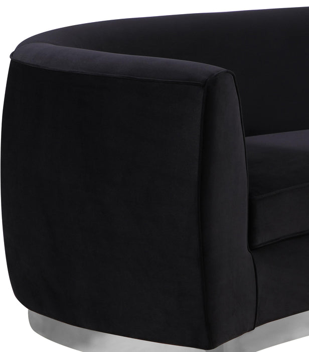 Julian Black Velvet Sofa