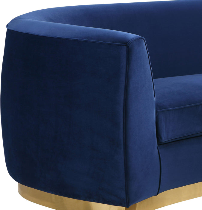 Julian Navy Velvet Loveseat