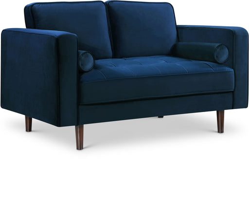 Emily Navy Velvet Loveseat image