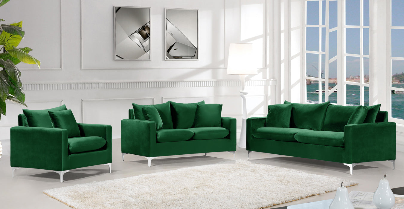 Naomi Green Velvet Sofa