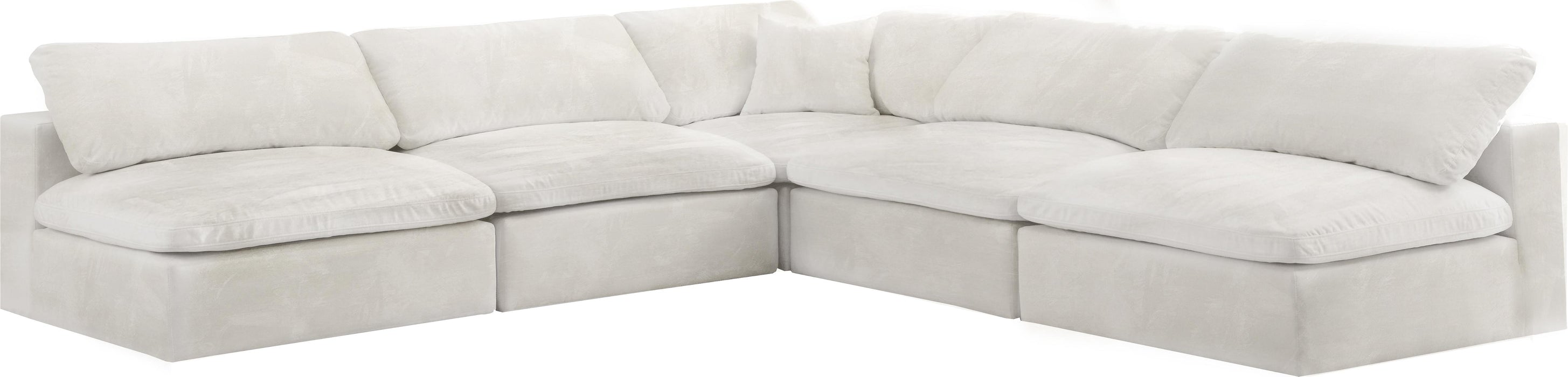 Cozy Cream Velvet Cloud Modular Sectional