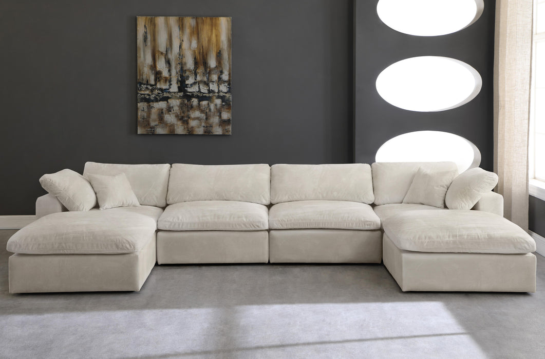 Cozy Cream Velvet Cloud Modular Sectional