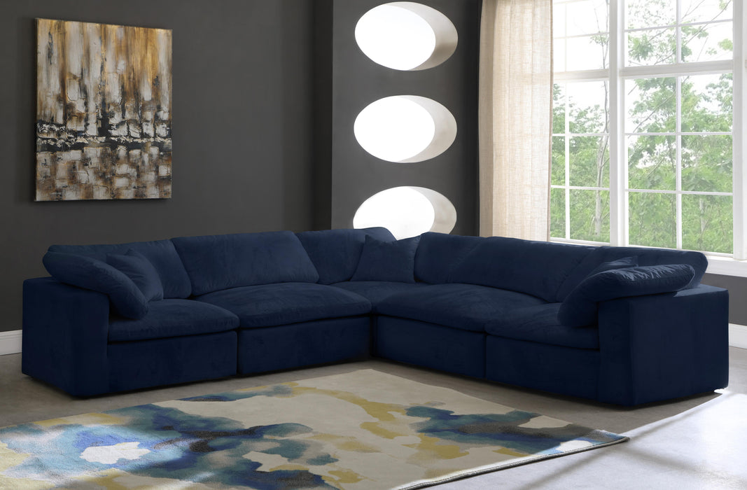 Cozy Navy Velvet Cloud Modular Sectional