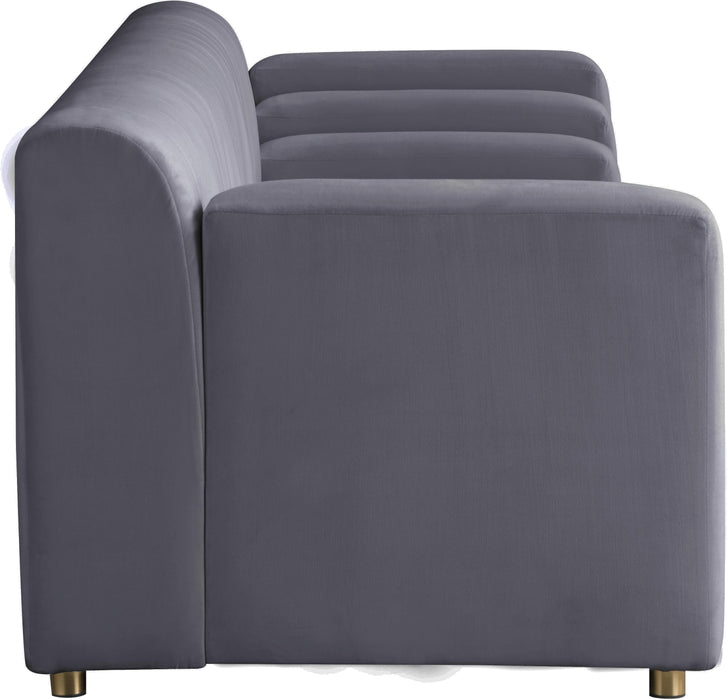 Naya Grey Velvet Sofa