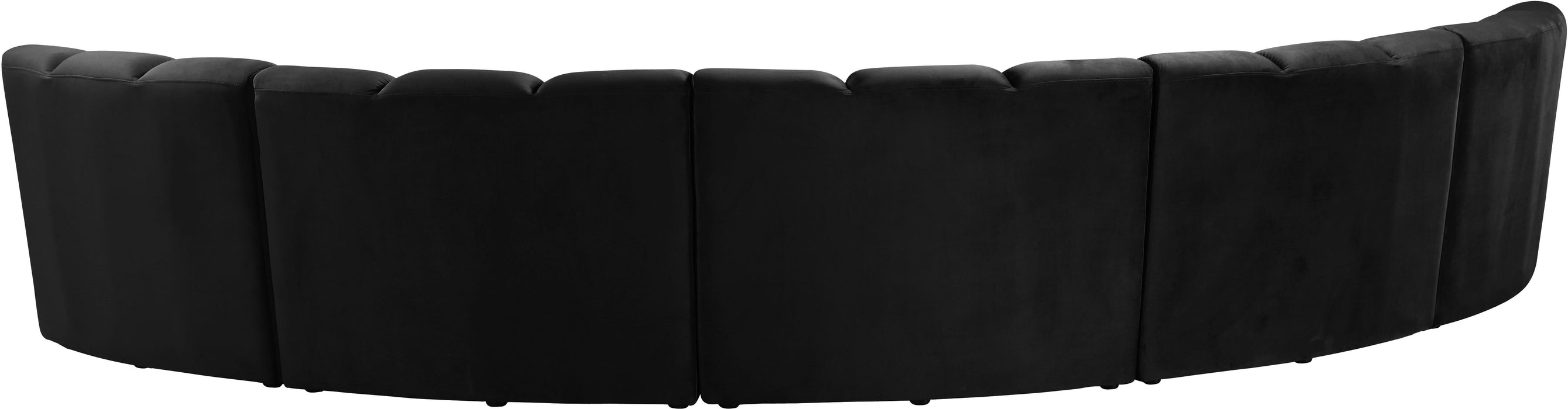 Infinity Black Velvet 5pc. Modular Sectional