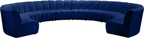 Infinity Navy Velvet 10pc. Modular Sectional image