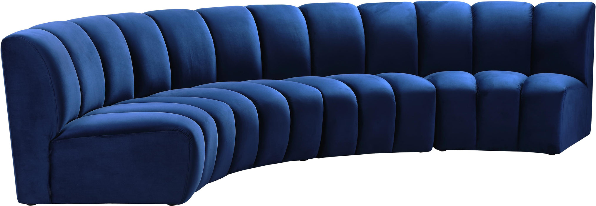 Infinity Navy Velvet 4pc. Modular Sectional