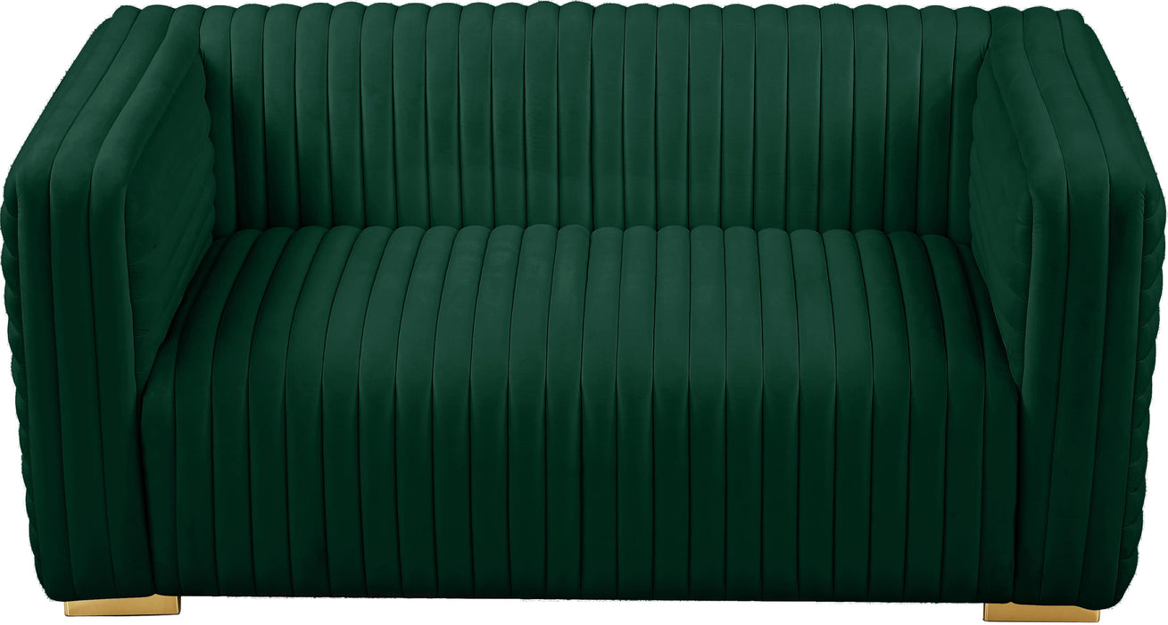 Ravish Green Velvet Loveseat