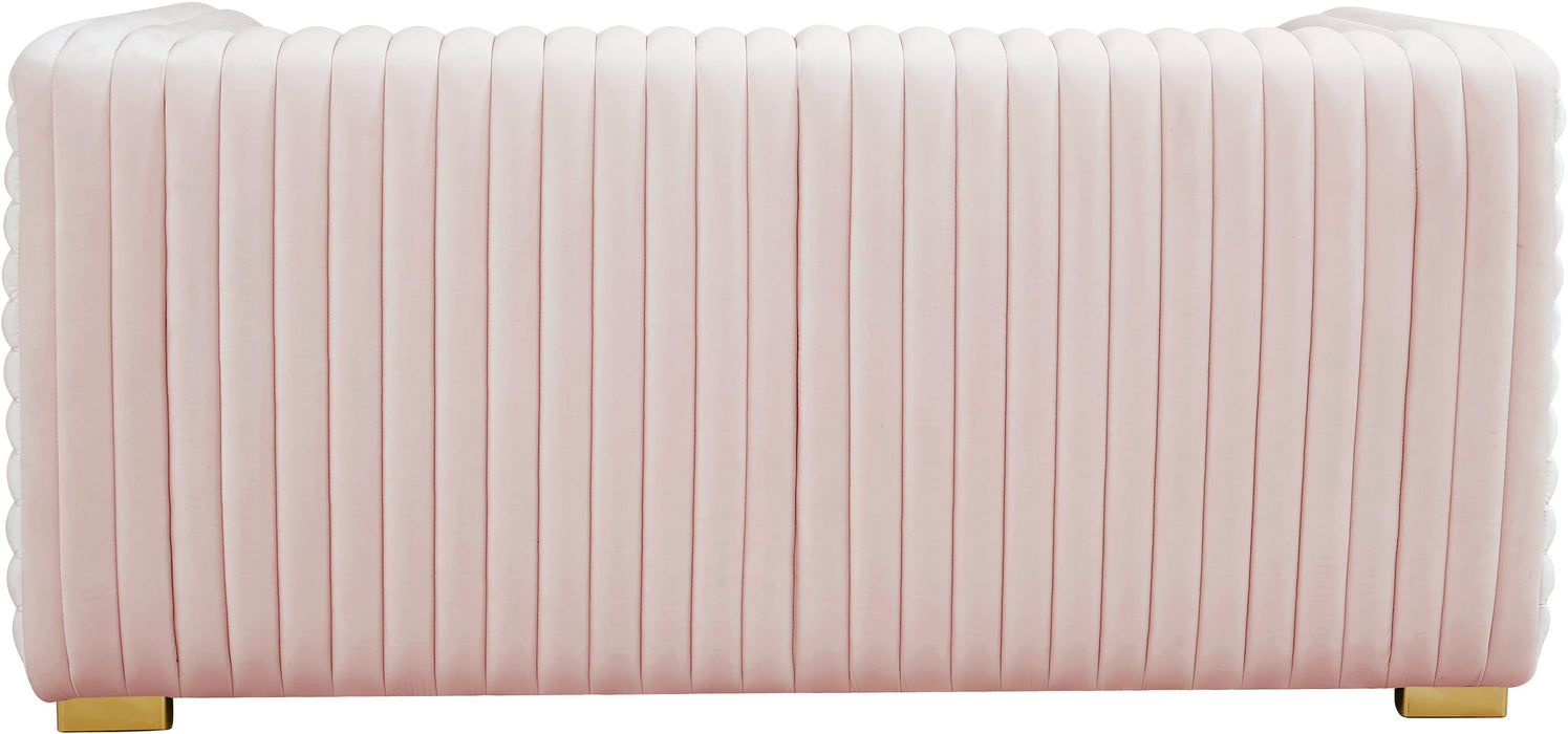 Ravish Pink Velvet Loveseat