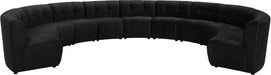 Limitless Black Velvet 11pc. Modular Sectional image