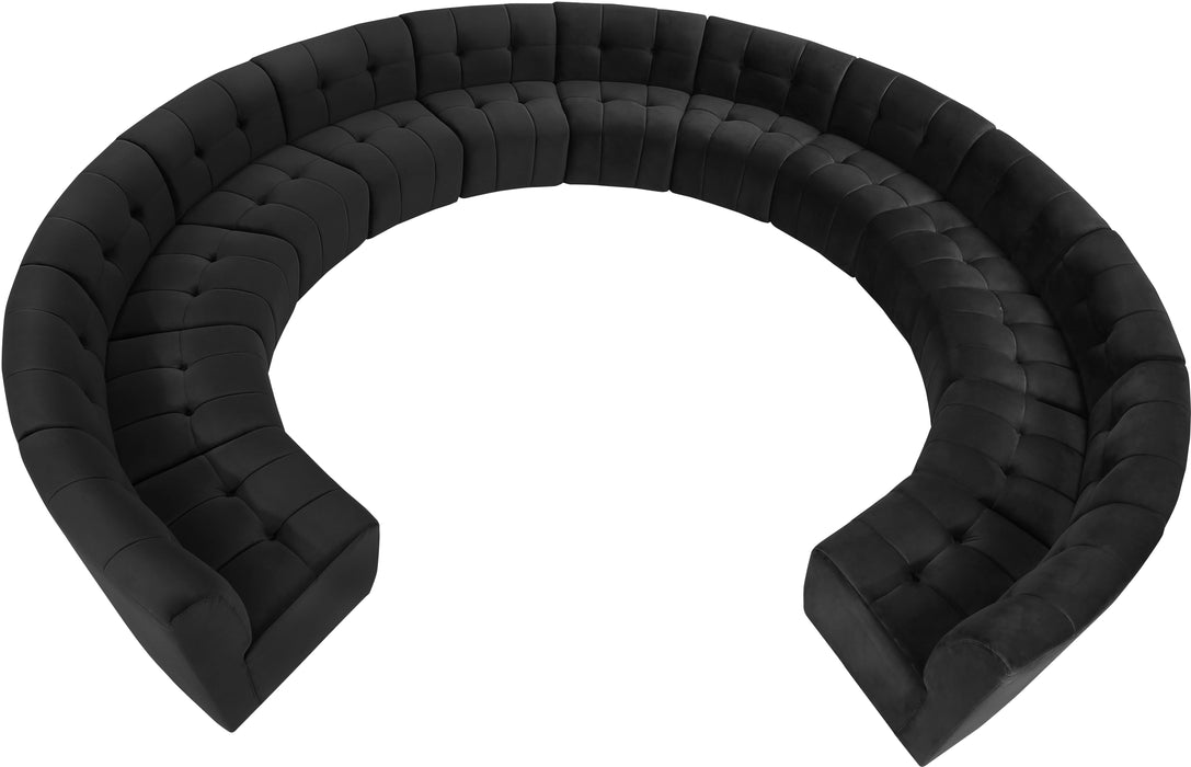 Limitless Black Velvet 13pc. Modular Sectional