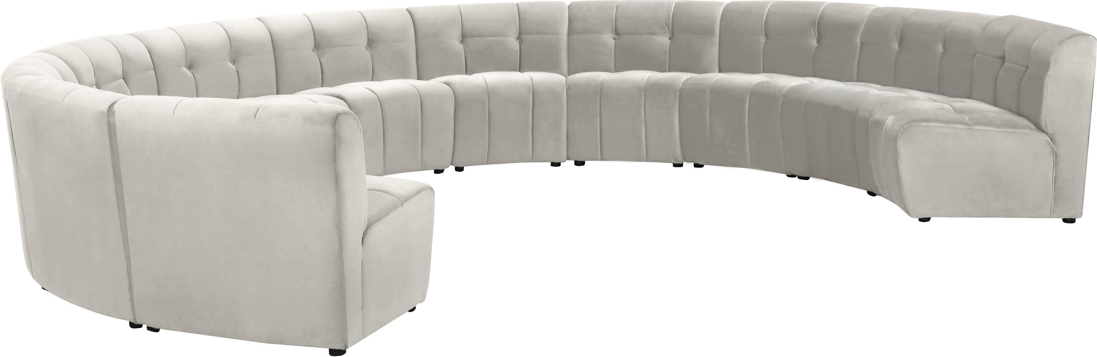 Limitless Cream Velvet 11pc. Modular Sectional