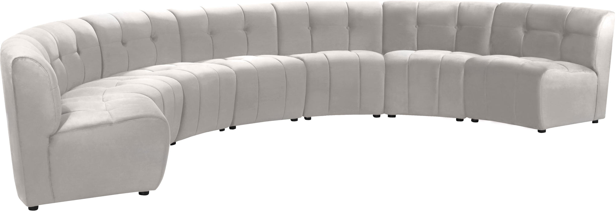 Limitless Cream Velvet 7pc. Modular Sectional