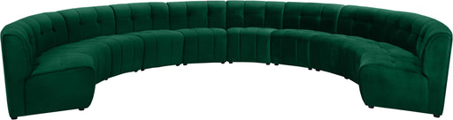 Limitless Green Velvet 10pc. Modular Sectional image