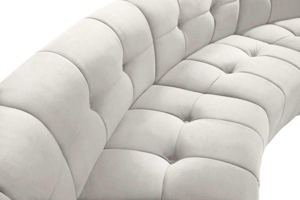 Limitless Cream Velvet 11pc. Modular Sectional