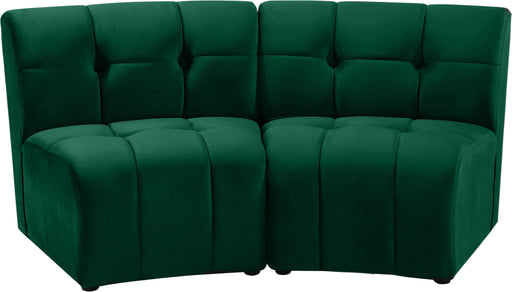 Limitless Green Velvet 2pc. Modular Sectional image