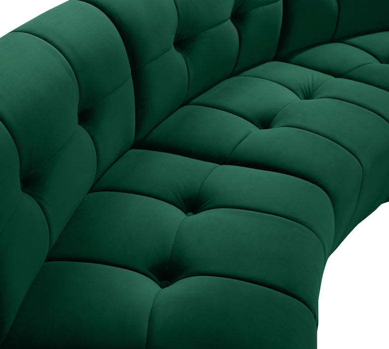 Limitless Green Velvet 2pc. Modular Sectional