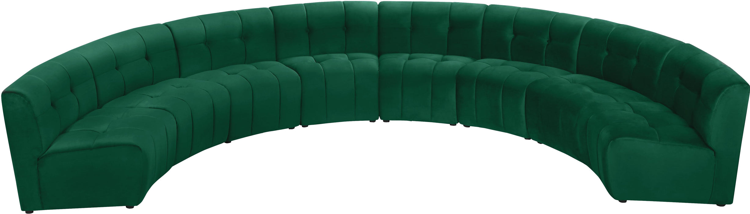 Limitless Green Velvet 8pc. Modular Sectional