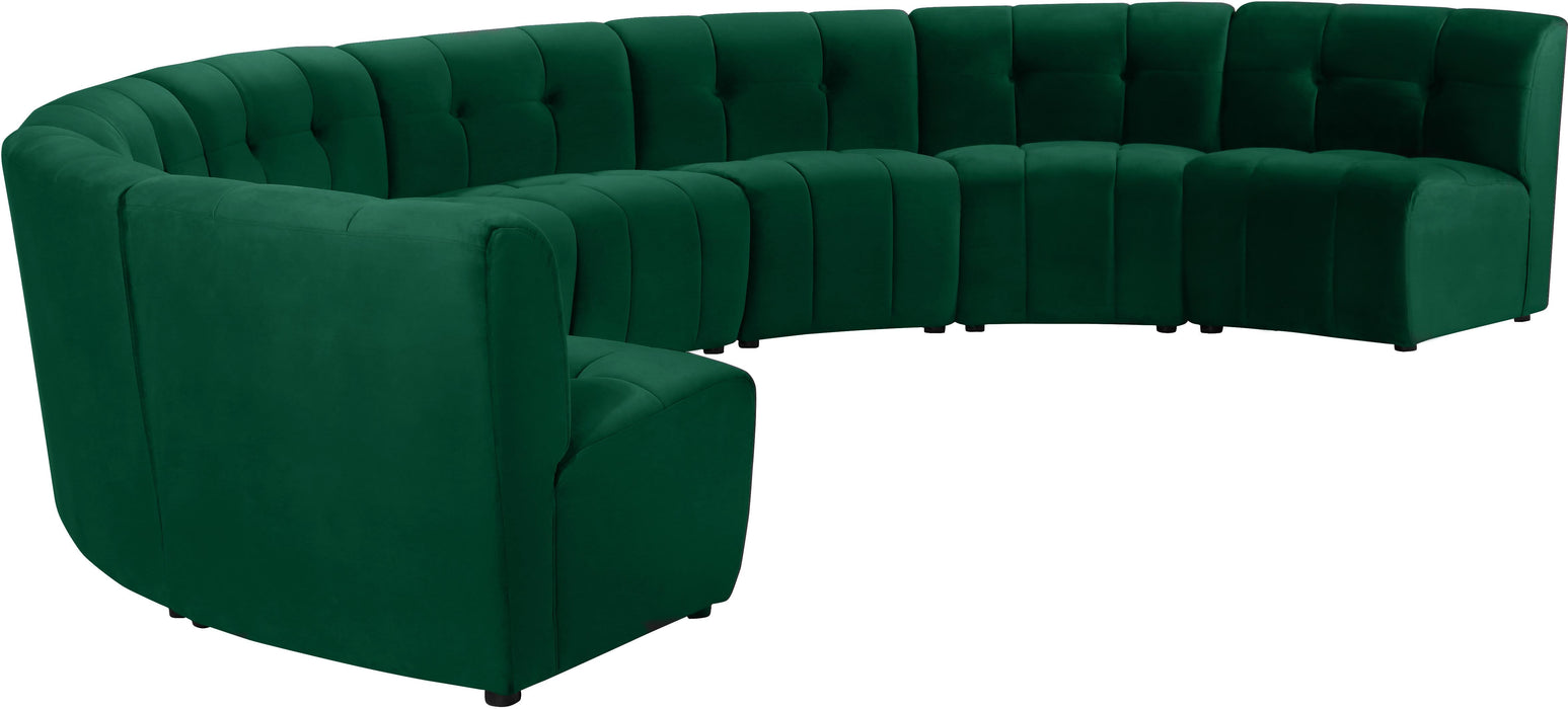 Limitless Green Velvet 8pc. Modular Sectional