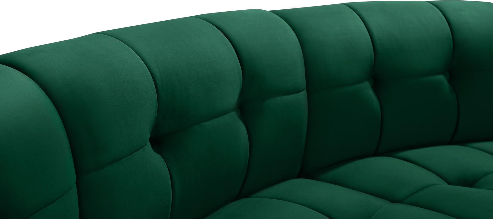 Limitless Green Velvet 15pc. Modular Sectional