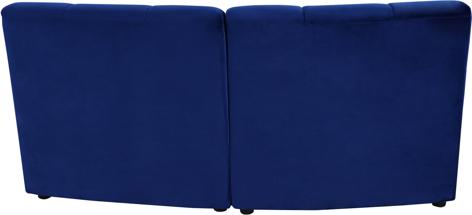 Limitless Navy Velvet 2pc. Modular Sectional