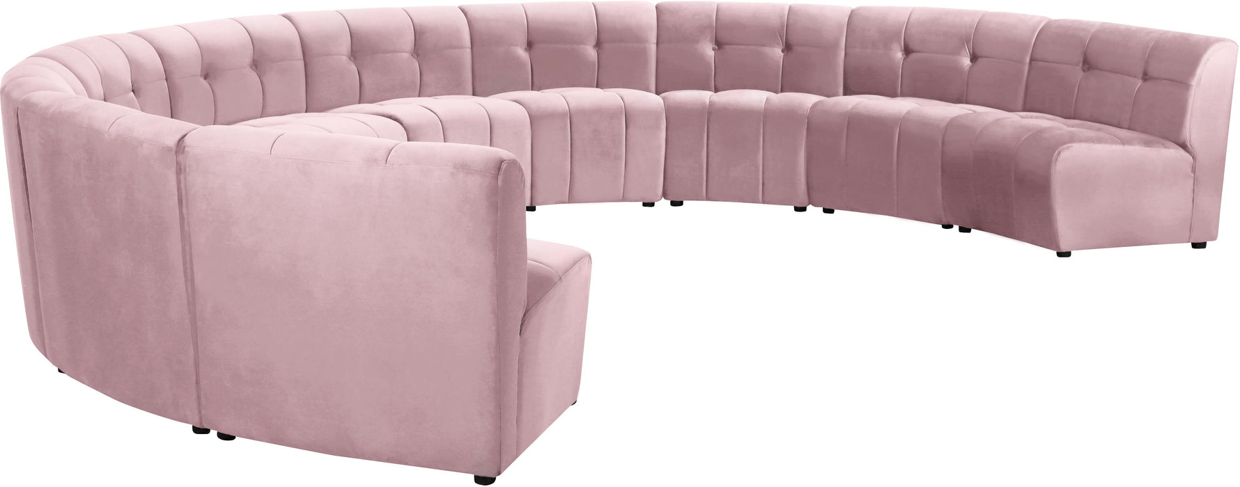 Limitless Pink Velvet 10pc. Modular Sectional