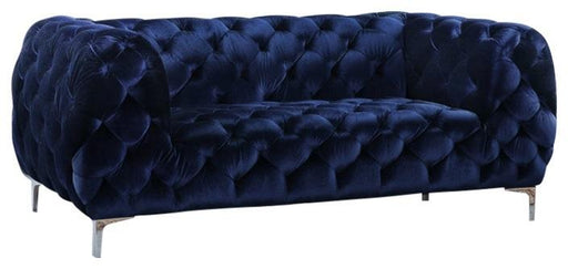 Mercer Navy Velvet Loveseat image