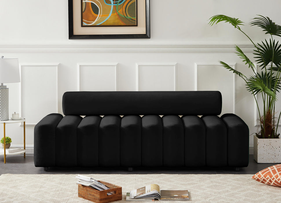 Melody Black Velvet Sofa