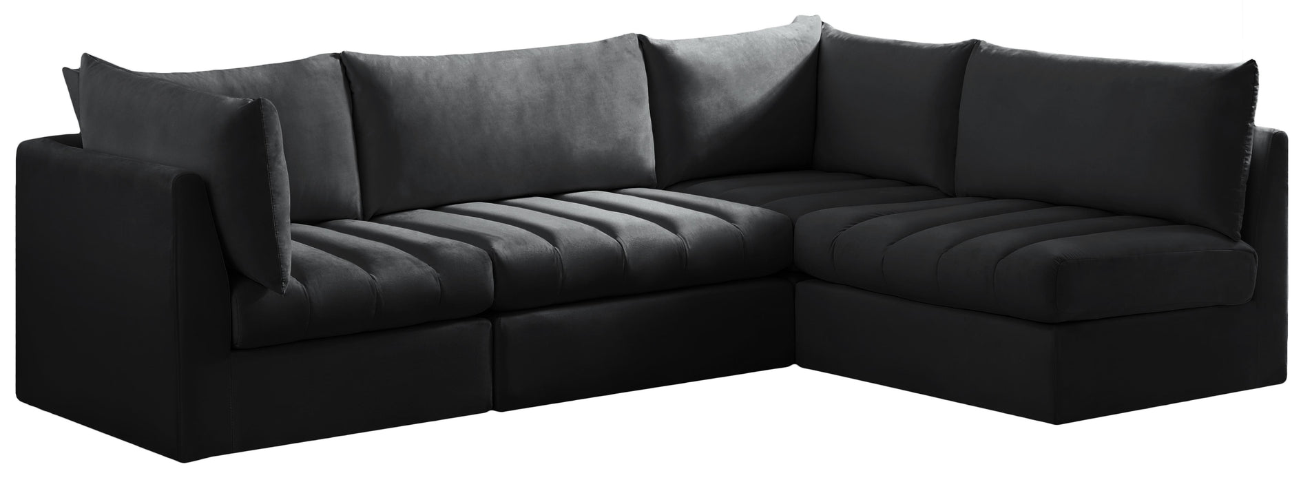 Jacob Black Velvet Modular Sectional image