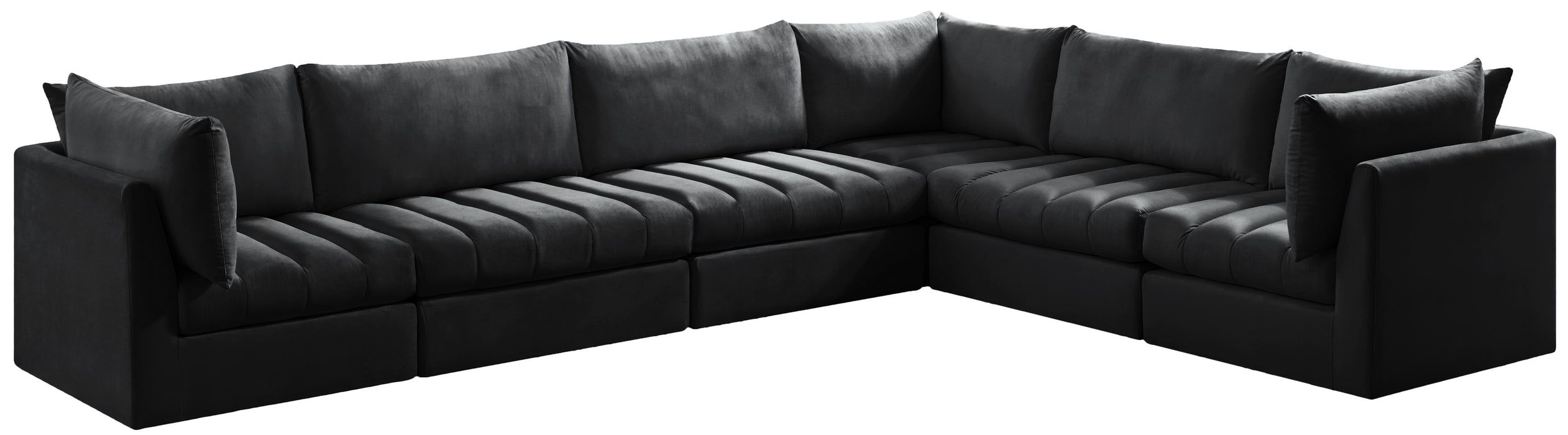 Jacob Black Velvet Modular Sectional