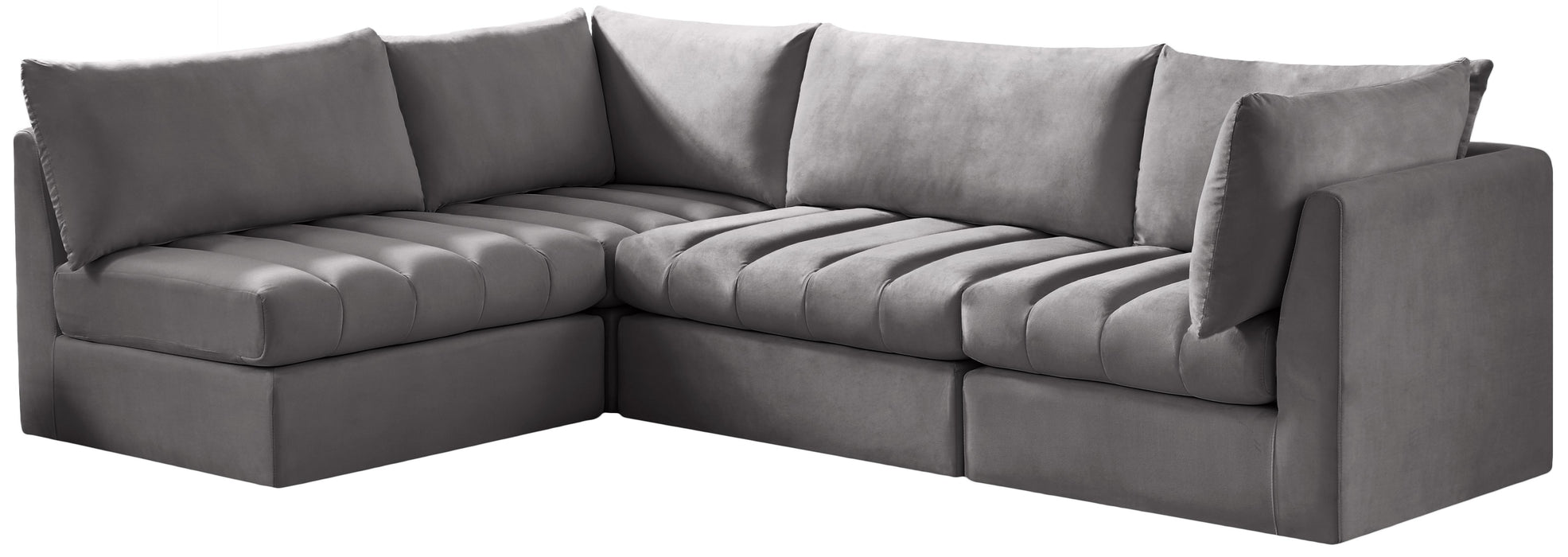 Jacob Grey Velvet Modular Sectional