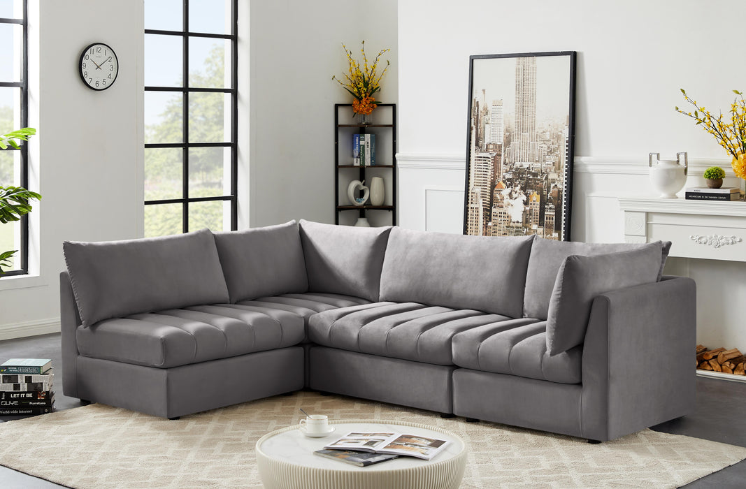 Jacob Grey Velvet Modular Sectional