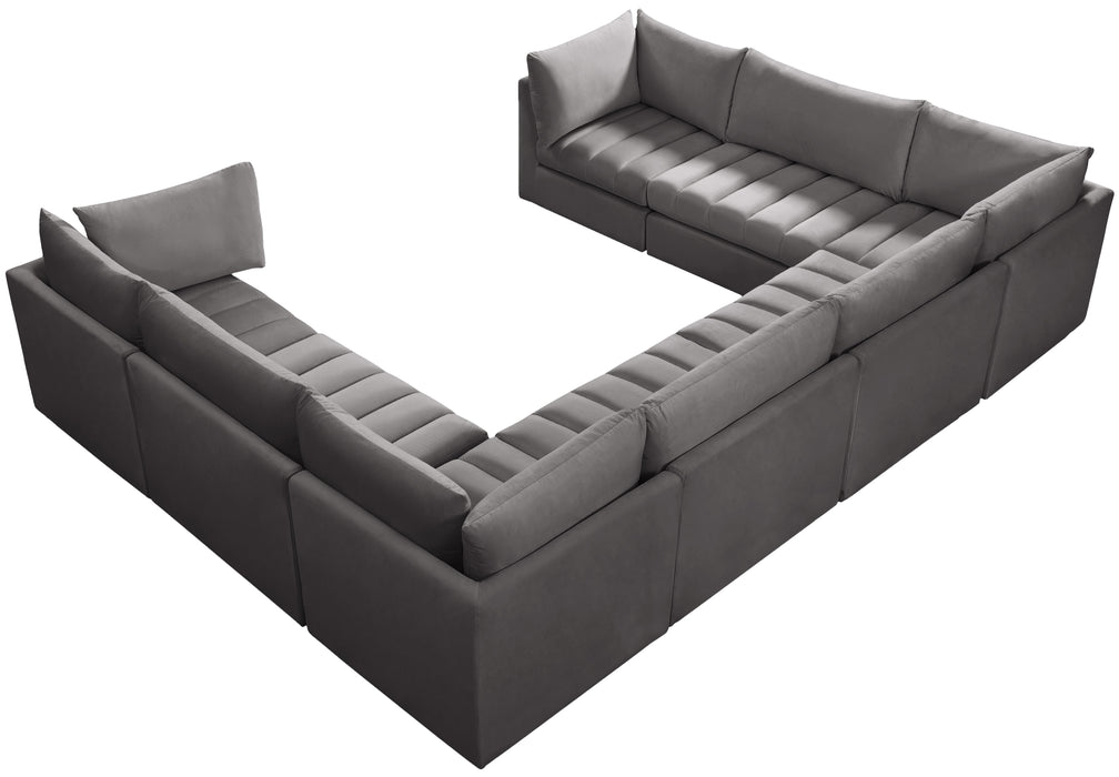 Jacob Grey Velvet Modular Sectional