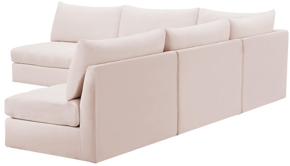 Jacob Pink Velvet Modular Sectional