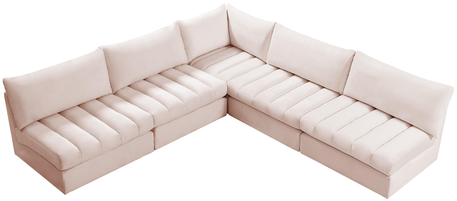 Jacob Pink Velvet Modular Sectional