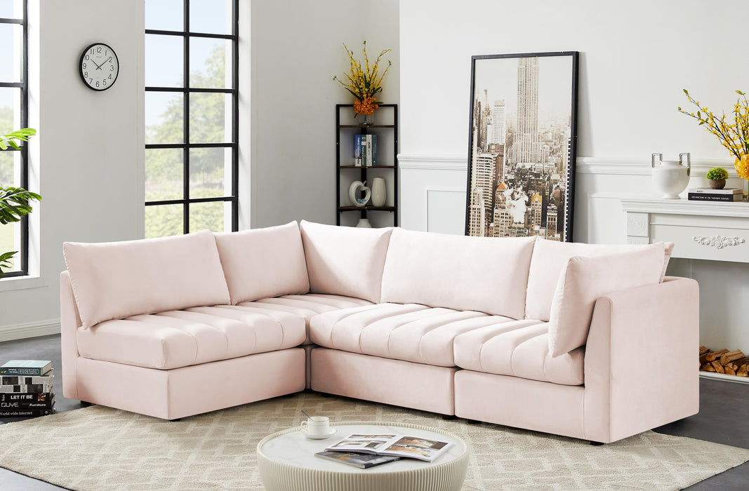 Jacob Pink Velvet Modular Sectional