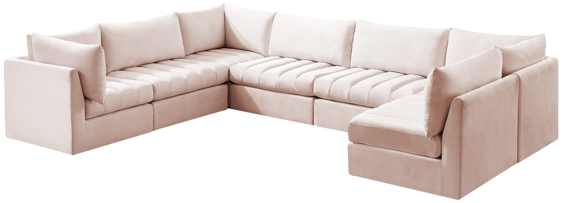 Jacob Pink Velvet Modular Sectional