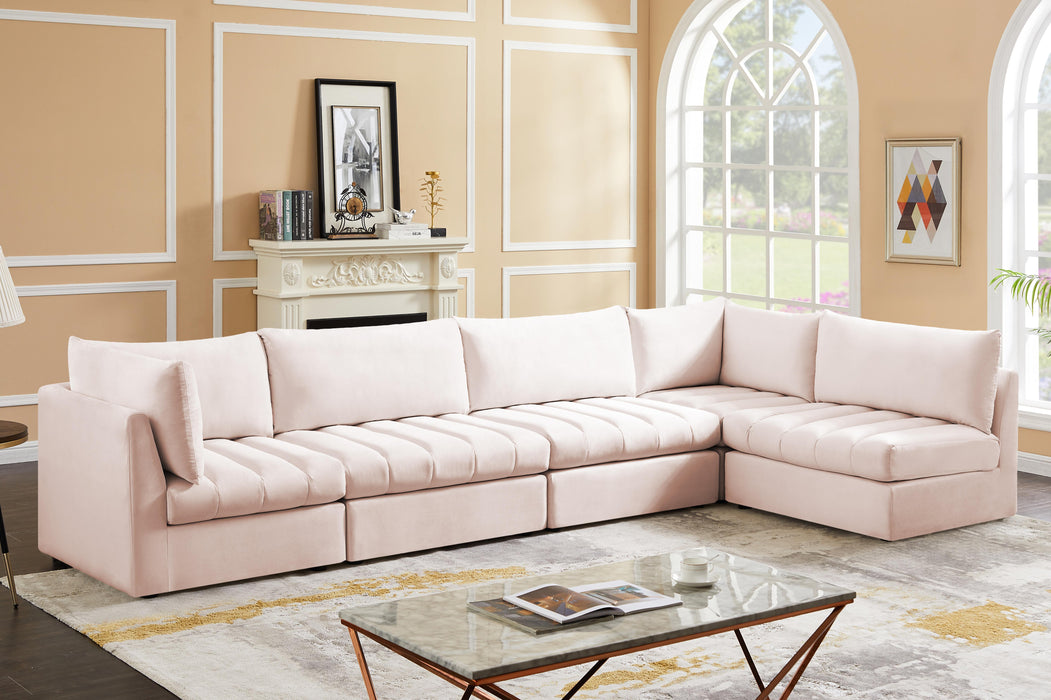 Jacob Pink Velvet Modular Sectional