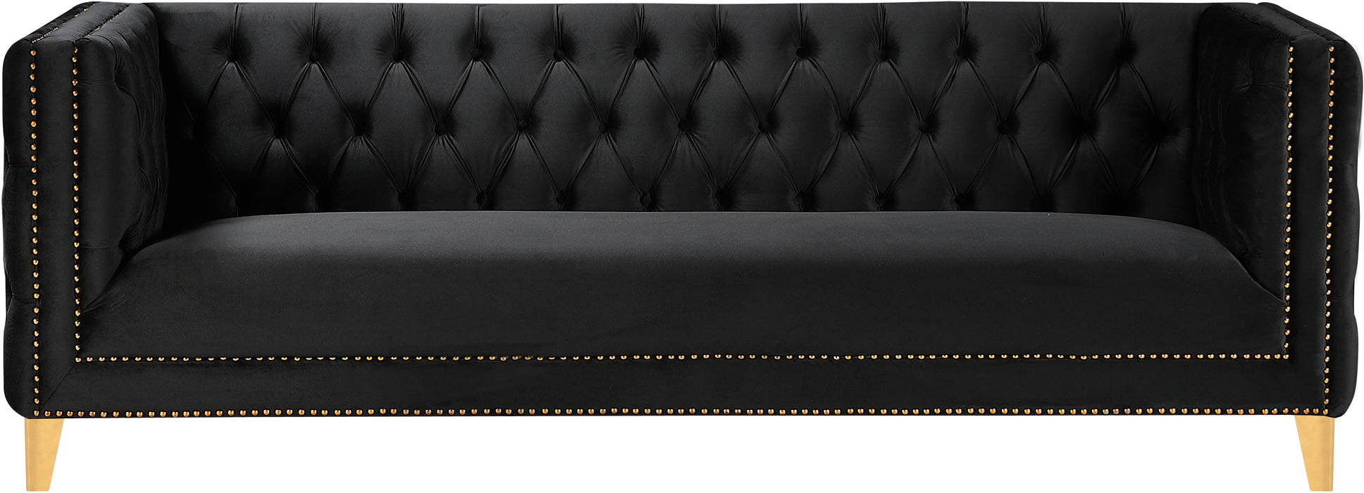 Michelle Black Velvet Sofa