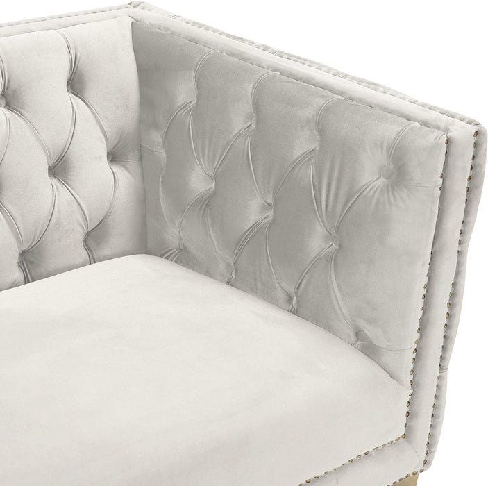 Michelle Cream Velvet Loveseat