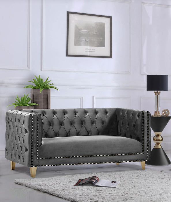 Michelle Grey Velvet Loveseat