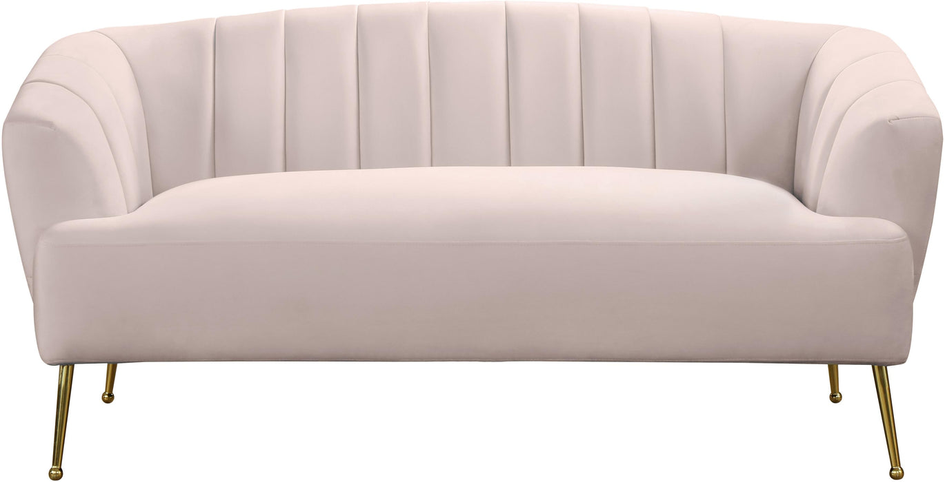 Tori Pink Velvet Loveseat