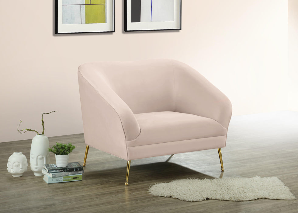 Hermosa Pink Velvet Chair