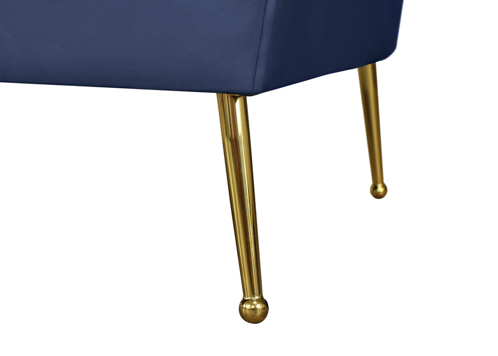 Hermosa Navy Velvet Loveseat