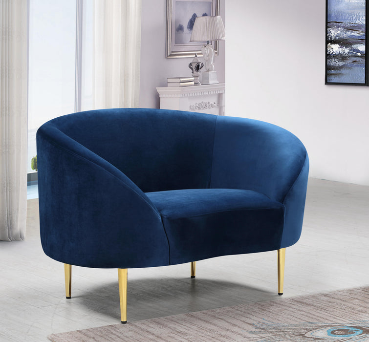 Ritz Navy Velvet Chair