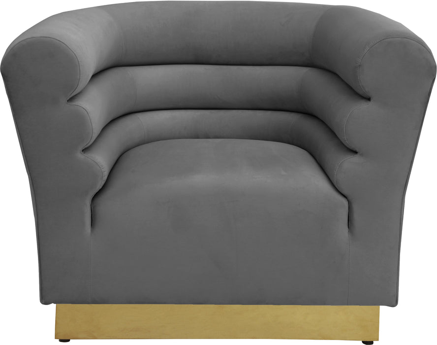 Bellini Grey Velvet Chair